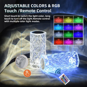 16 Colors Diamond Rose Crystal Touch Lamp - My Store