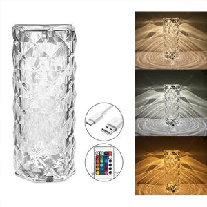 16 Colors Diamond Rose Crystal Touch Lamp - My Store